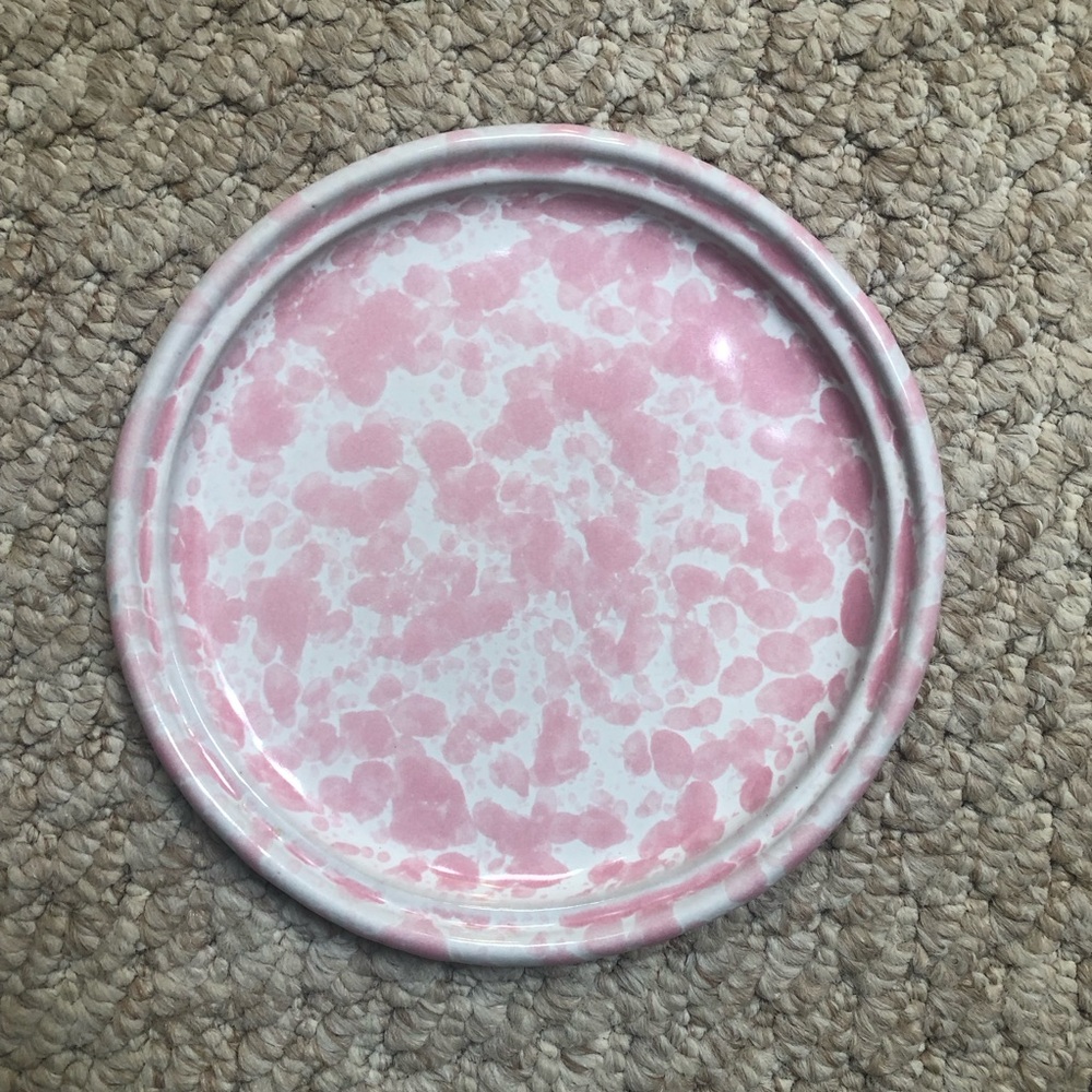 Vintage Bennington potters pink salad plate 1972